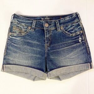 SILVER JEANS I Jean Shorts Suki Mid Fluid Denim Size 29